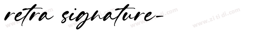 retra signature字体转换